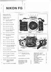 Nikon FG manual. Camera Instructions.